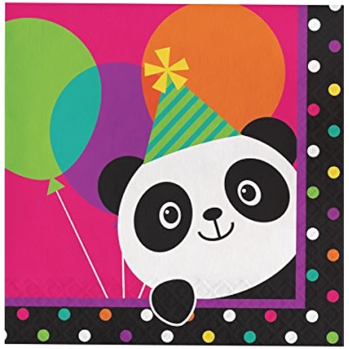 PANDA AND BALLOONS LUNCH PAPER NAPKINS16 PCS.